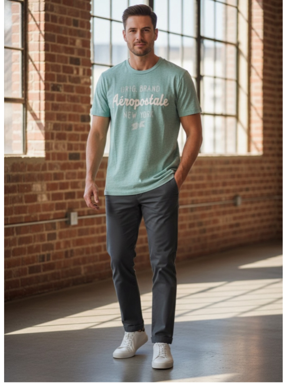 Aeropostale T-shirt Size M Teal NWT